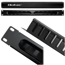Organizer kabli Qoltec do szafy RACK 19&quot; 1U
