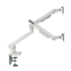 Uchwyt biurkowy gazowy do 2 monitorów LED/LCD 17-32 cala + 2xUSB - ART L-20GD biały