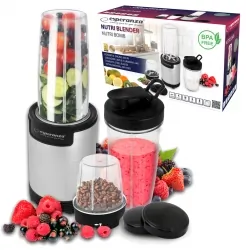 Blender personalny NutriBlender Esperanza NUTRI BOMB 9w1 + 2 kubki + 2 ostrza