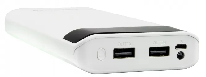 Powerbank 17400mAh 2xUSB z lampką LED Esperanza PHOTON LED LIGHT biały