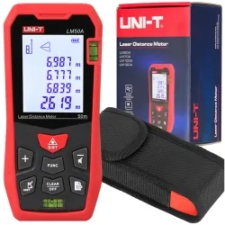 Miernik dystansu dalmierz laserowy Uni-T LM50A 50 metrów   baterie   etui