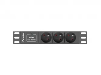 Listwa zasilająca RACK PDU LANBERG do szafy RACK 10&quot; 1U 16A 2m 3x230V PL czarna