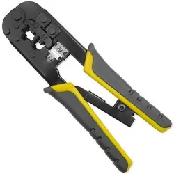 Modułowa zaciskarka do cięcia i zaciskania kabli Qoltec Ethernet 8P 6P