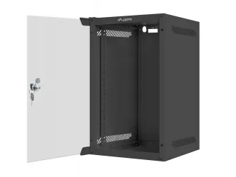 Szafa instalacyjna RACK wisząca 10'' 9U 280x310 drzwi szklane Lanberg (flat pack) - czarna