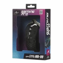 Mysz gamingowa podświetlana ART AM-99 ultralekka 6400DPI RGB dla graczy
