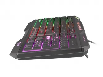 Klawiatura gamingowa podświetlana dla graczy FURY HELLFIRE + podświetlana mata + mysz + słuchawki