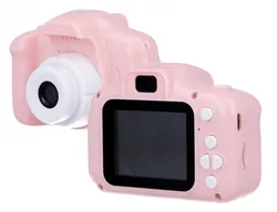 Zestaw dla dzieci kamera aparat Forever Smile SKC-100   zegarek smartwatch Maxlife Kids MXSW-200 różowy