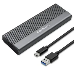 Aluminiowa obudowa zewnętrzna kieszeń na dysk USB 3.0/M.2 SSD SATA NGFF Qoltec Super speed 6Gb/s 2TB - szary