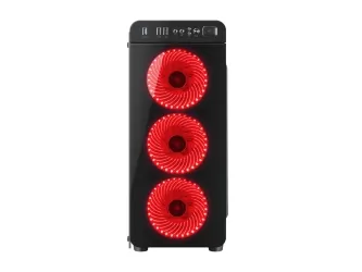 Obudowa GENESIS IRID 300 RED MIDI TOWER Z OKNEM, REG. OBR., USB 3.0, BEZ PSU