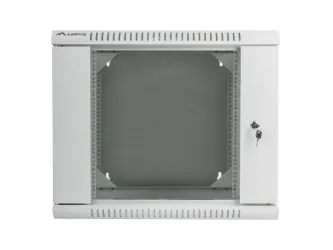 Szafa instalacyjna RACK wisząca 19'' 9U 600x600 drzwi szklane Lanberg - szara