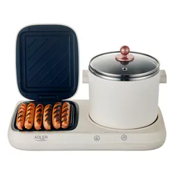 Stacja śniadaniowa 2w1 grill i garnek do gotowania Adler AD 6421
