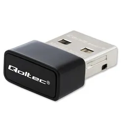 Ultraszybki bezprzewodowy Mini Adapter USB Wi-Fi Qoltec 650Mbps standard AC