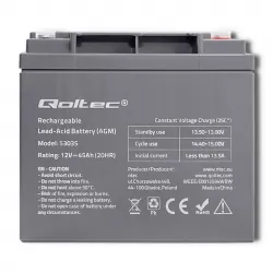 Akumulator AGM Qoltec 12V 45Ah HQ