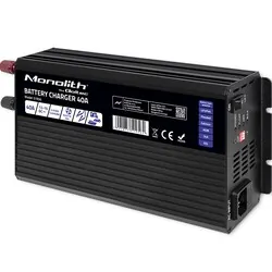 Inteligentna ładowarka do akumulatorów LiFePO4 AGM GEL SLA Qoltec Monolith 40A 12V