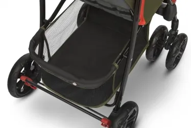 Wózek spacerowy LIONELO EMMA PLUS + tacka i uchwyt na kubek + torba - Forest Green limitowana edycja