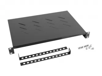 Półka do szafy RACK 19&quot; 600mm LANBERG 1U 483x300mm do 25kg czarna