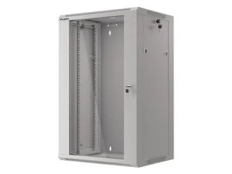 Szafa instalacyjna RACK wisząca 19'' 18U 570x450 drzwi szklane Lanberg - szara