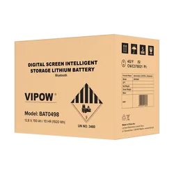 Akumulator żelowy LiFePO4 VIPOW Bluetooth 12V 150Ah BMS