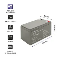 Akumulator AGM Qoltec 12V 7Ah max. 105A Security