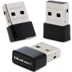 Ultraszybki bezprzewodowy Mini Adapter USB Wi-Fi Qoltec 650Mbps standard AC