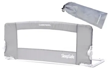 Barierka ochronna do łóżka Caretero SpeepSafe 46 cm wysokości - szara