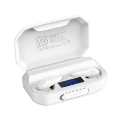 Bezprzewodowe słuchawki bluetooth TWS Haylou T15 powerbank 2200 mAh czarne