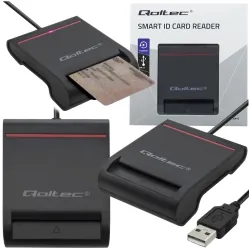 Inteligentny czytnik chipowych kart ID Qoltec USB 2.0