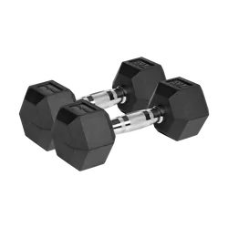 Hantle żeliwne gumowane HEX 2x 7kg REBEL ACTIVE