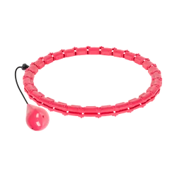 Smart Hula Hop odchudzające koło z wypustkami i obciążeniem 50cm REBEL ACTIVE - różowe