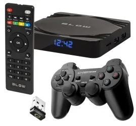 Gra telewizyjna konsola Android Smart TV BOX LTC 4K UltraHD WiFi Bluetooth + bezprzewodowy pad