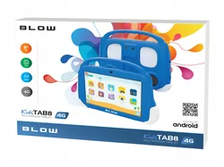 Tablet edukacyjny dla dzieci BLOW KidsTAB8 8'' 4G 4/64GB niebieski   etui