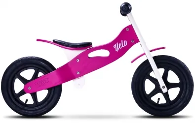 Rowerek biegowy drewniany Caretero Toyz velo pompowane koła 12&quot; - purpurowy