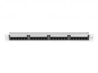 Patch panel 24x port 1U LANBERG do szafy RACK 19&quot; KAT.6A szary