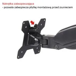 Uchwyt gazowy biurkowy do dwóch monitorów LED/LCD 13-27 cala