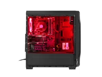 OBUDOWA GENESIS TITAN 750 RED MIDI TOWER Z OKNEM, REG. OBR., USB 3.0, BEZ PSU