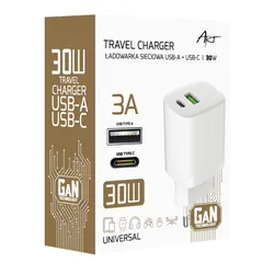 Ładowarka sieciowa ART GaN 30W USB-C PD   USB QC