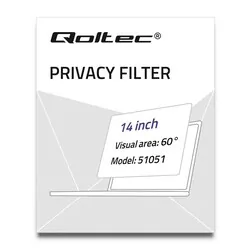Filtr prywatyzujący RODO 14&quot; 16:9 Qoltec 