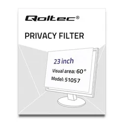 Filtr prywatyzujący RODO 23" 16:9 Qoltec