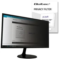 Filtr prywatyzujący RODO 24" 16:10 Qoltec