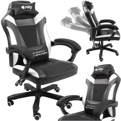 Fotel GAMINGOWY FURY AVENGER M  czarno -biały