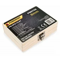 Frezy kształtowe do drewna 8mm 12 elementów Powermat PM-ZFD-12.8T