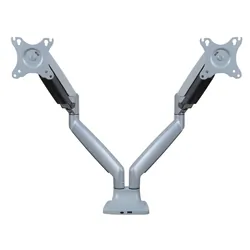 Gazowy uchwyt biurkowy do 2 monitorów TV 17-35 cali ART L-36HD Heavy Duty 15kg 1xUSB 1xUSB-C 3.0