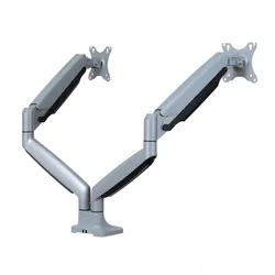Gazowy uchwyt biurkowy do 2 monitorów TV 17-35 cali ART L-36HD Heavy Duty 15kg 1xUSB 1xUSB-C 3.0