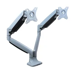 Gazowy uchwyt biurkowy do 2 monitorów TV 17-35 cali ART L-36HD Heavy Duty 15kg 1xUSB 1xUSB-C 3.0