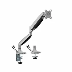 Gazowy uchwyt biurkowy do monitora TV 17-45 cali ART L-35HD Heavy Duty 15kg 1xUSB 1xUSB-C 3.0