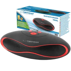 Głośnik Bluetooth ESPERANZA BLUETOOTH FM TRIVAL 3W czarno-czerwony