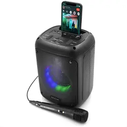 Głośnik bluetooth przenośny BeatFlow karaoke speaker radio FM AUX USB-C 35W TWS   mikrofon