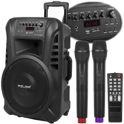 Głośnik kolumna aktywna bluetooth Azusa 12" 40W SD USB   2 mikrofony bezprzewodowe   pilot