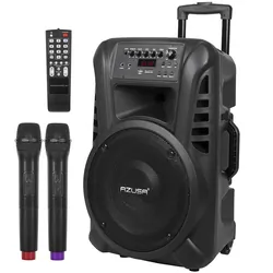 Głośnik kolumna aktywna bluetooth Azusa 12" 40W SD USB   2 mikrofony bezprzewodowe   pilot