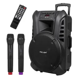 Głośnik kolumna aktywna Bluetooth Azusa 15" 120W SD USB   2 mikrofony bezprzewodowe   pilot